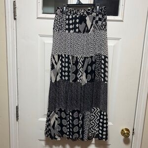 Young Threads Black and White Maxi Skirt